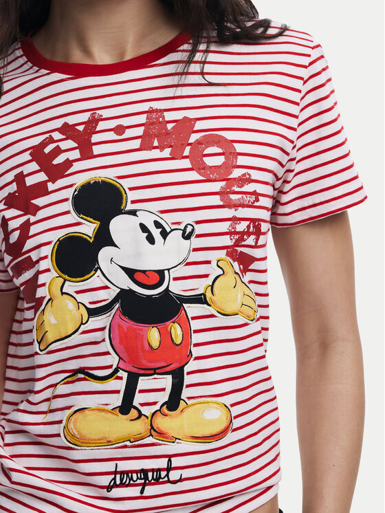Desigual Desigual T-Shirt Mickey 25SWTKAI Červená Regular Fit