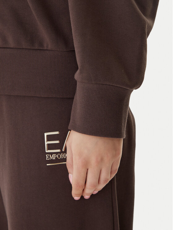 EA7 Emporio Armani EA7 Emporio Armani Džemperis ar kapuci 7W000416 AF12473 U6063 Brūns Relaxed Fit