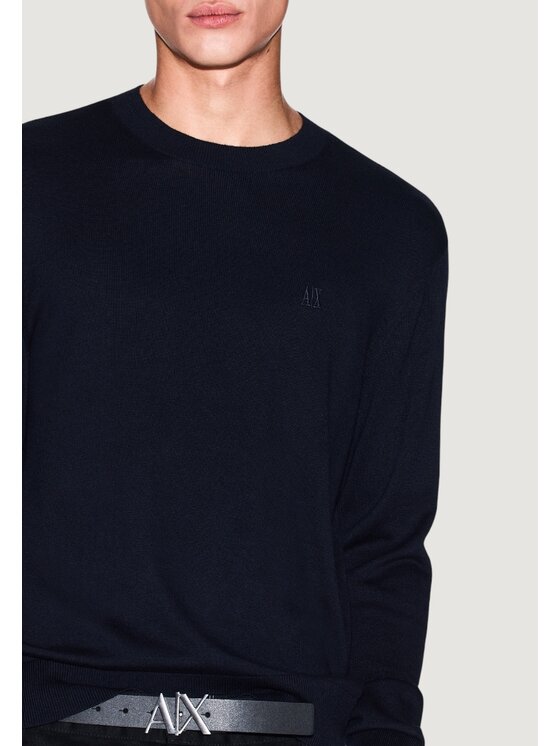 Armani Exchange Armani Exchange Sweter PULLOVER Niebieski Over Fit