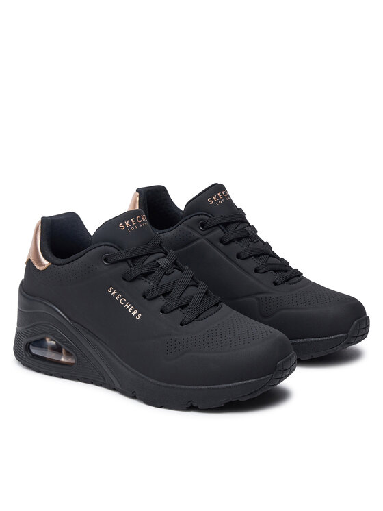 Skechers Skechers Sneakersy Skechers Uno Wedge - Hi Steps Czarny