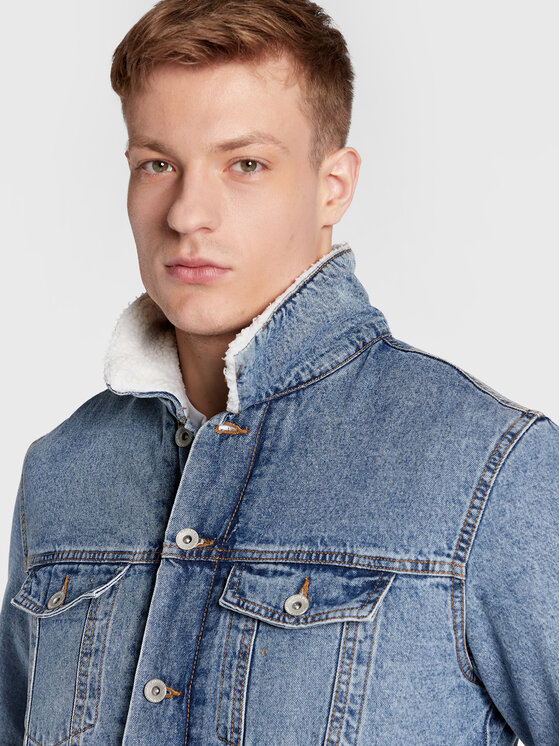 Redefined Rebel Redefined Rebel Kurtka jeansowa Raven 215116 Niebieski Regular Fit
