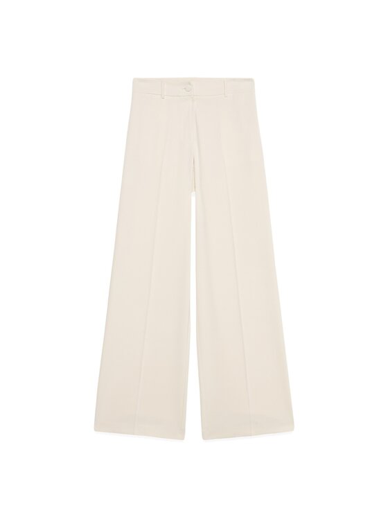 Oltre Oltre Spodnie materiałowe P064R008588N021 Biały Baggy Fit