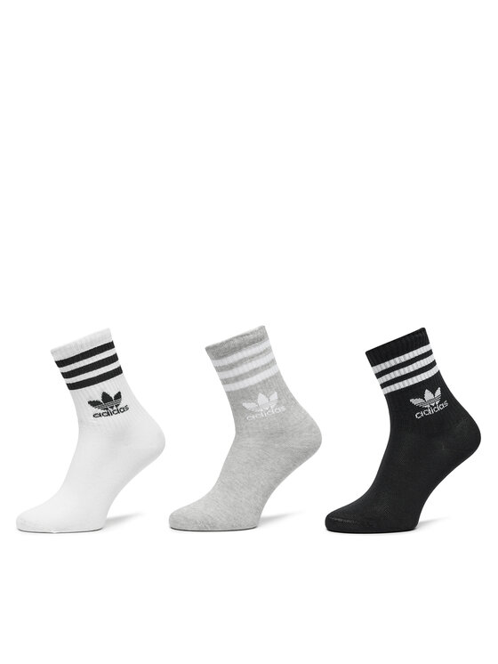 Set de 3 perechi de șosete medii unisex adidas Mid Cut Crew IL5023 Colorat