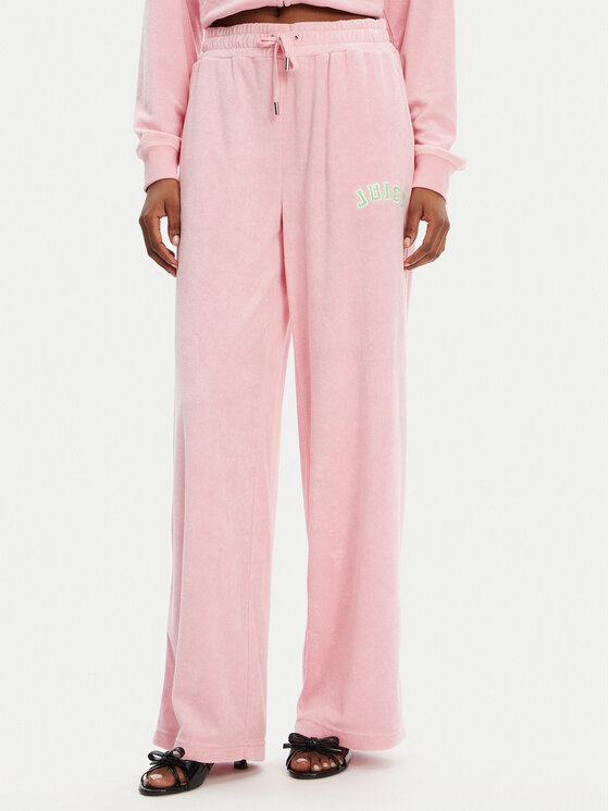 Juicy Couture Juicy Couture Teplákové kalhoty Regan JCWBJ125335 Růžová Wide Leg