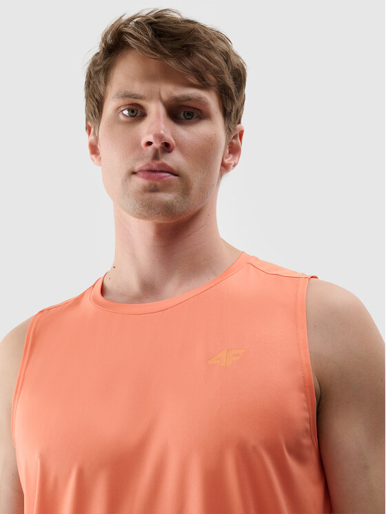 4F 4F Tank top BASIC+ Pomarańczowy Regular Fit