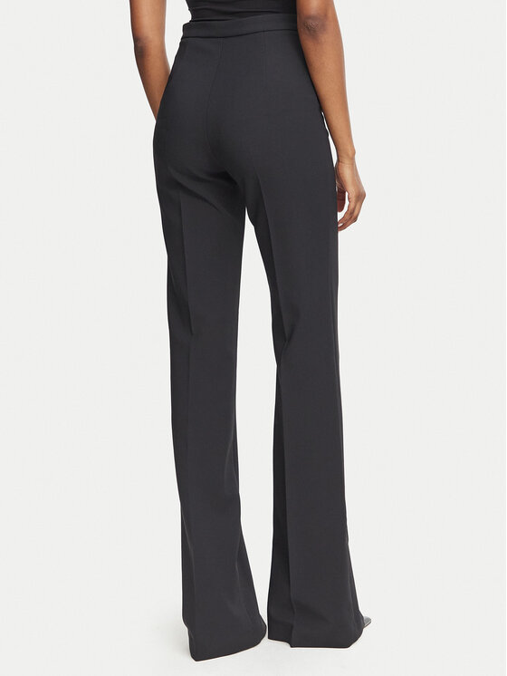 Elisabetta Franchi Elisabetta Franchi Bavlnené nohavice PA-196-66E2-V360 Čierna Palazzo Fit