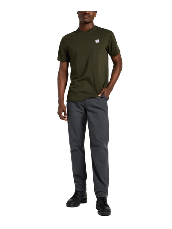 Lee Lee Chinosy 112355785 Szary Regular Fit