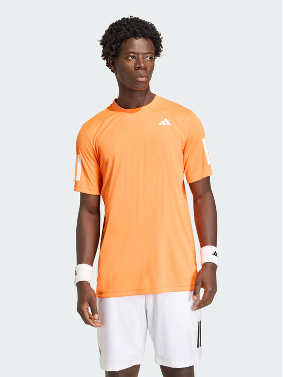 adidas adidas Koszulka techniczna Club Tennis Climacool 3-Stripes Tee Pomarańczowy Regular Fit