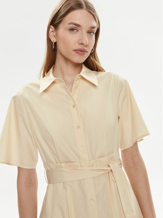 MAX&Co. MAX&Co. Rochie tip cămașă Zeppa 2416221174200 Écru Regular Fit