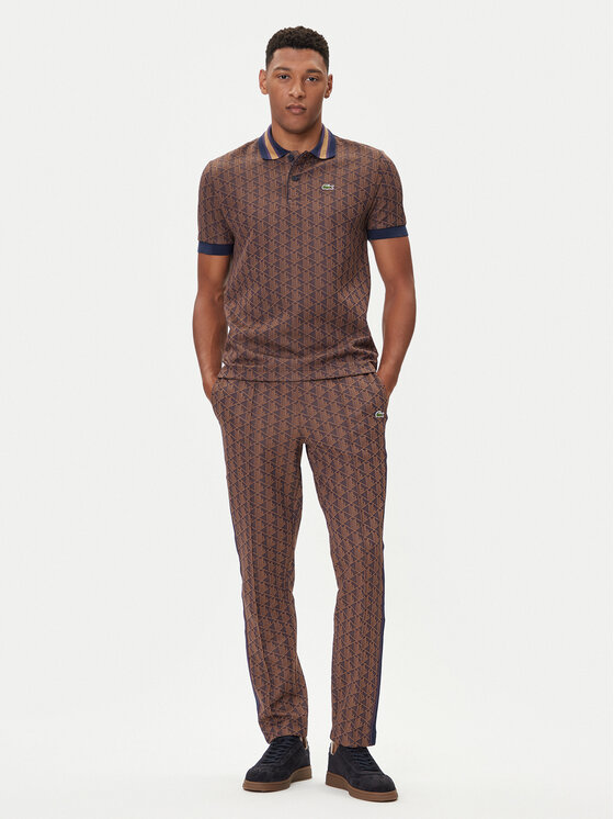 Lacoste Lacoste Polo DH1417 Καφέ Regular Fit