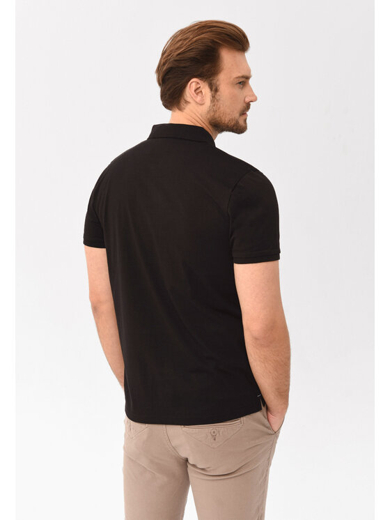Volcano Volcano Polo O-STEV Czarny Regular Fit