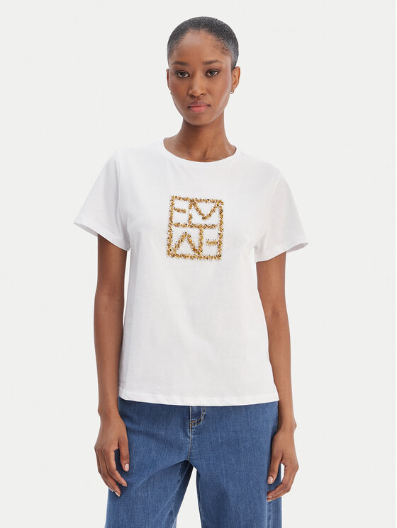 Marella Marella T-Shirt Tema 2615971031 Λευκό Regular Fit