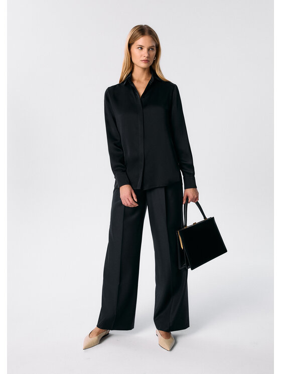 MARI PRETI MARI PRETI Camicia Whisper Nero Regular Fit