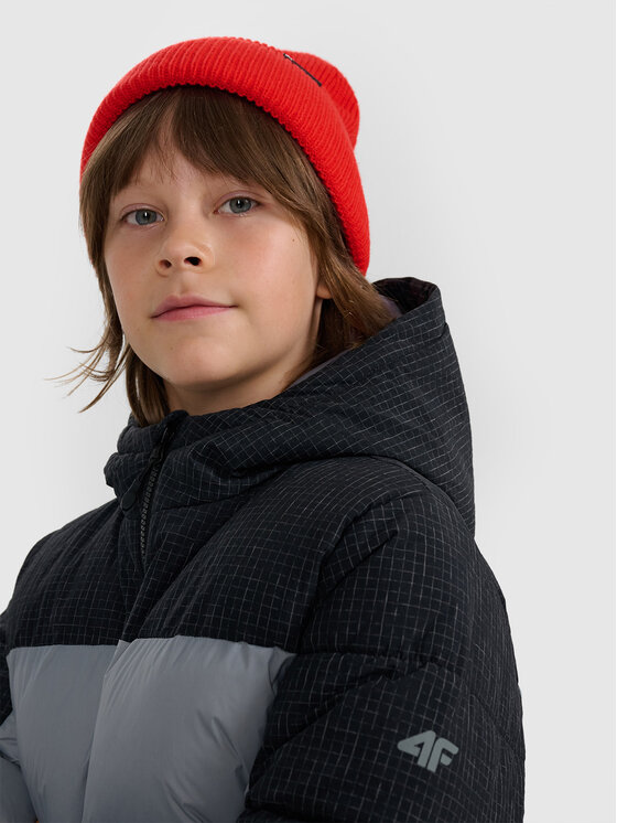4F 4F Kurtka puchowa OUTERWEAR Szary Regular Fit