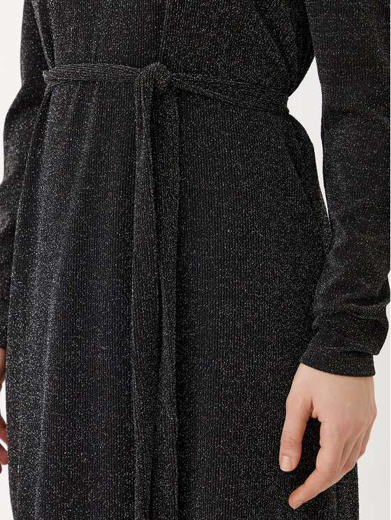 Vila Vila Kootud kleit Eleina 14100741 Must Regular Fit