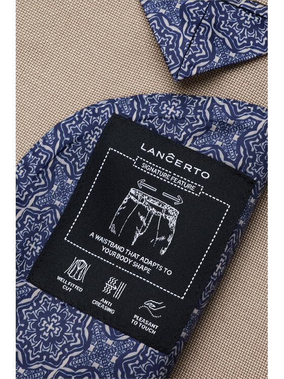 Lancerto Lancerto Garnitur Alessandria GA073126000002 Beżowy Slim Fit