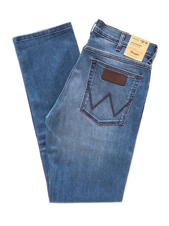 Wrangler Wrangler Jeansy Greensboro Niebieski Regular Fit