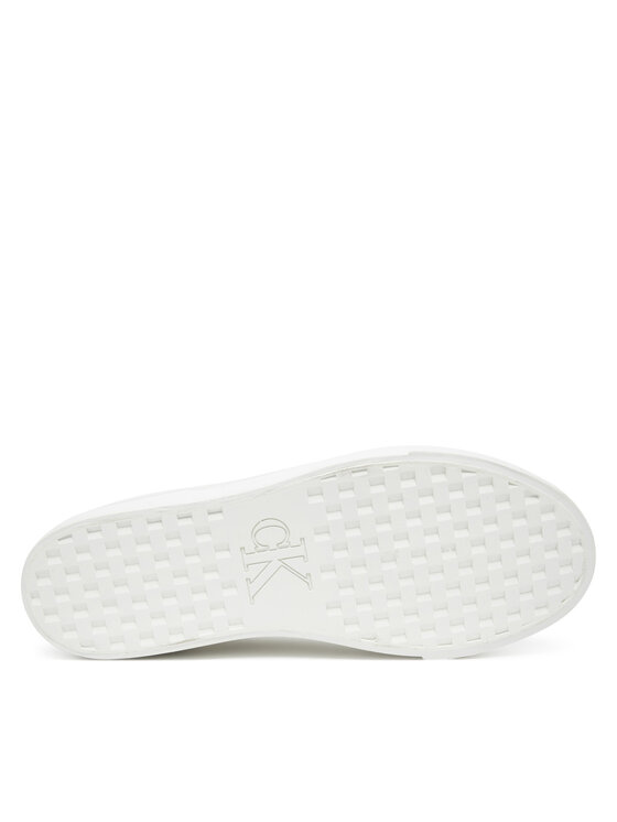 Calvin Klein Jeans Calvin Klein Jeans Sneakersy Vulc Flatf Lth Logo Tag YW0YW01873 Biela