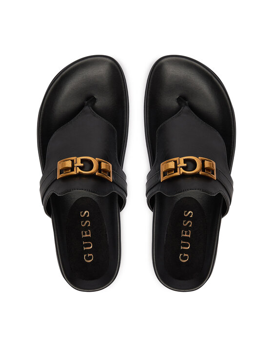 Guess Guess Σαγιονάρες FLJFRR LEA03 Μαύρο