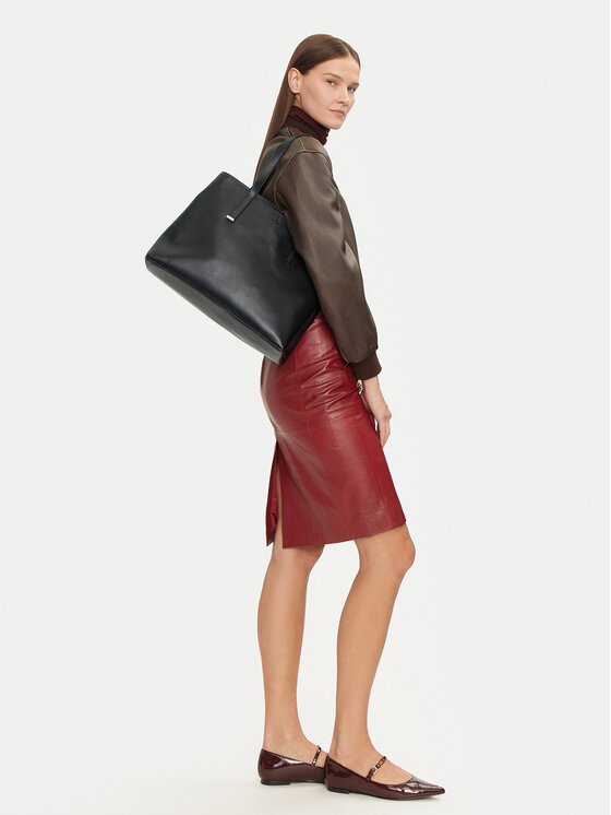 Calvin Klein Calvin Klein Borsetta Ck Plaque Medium Shopper K60K612782 Nero
