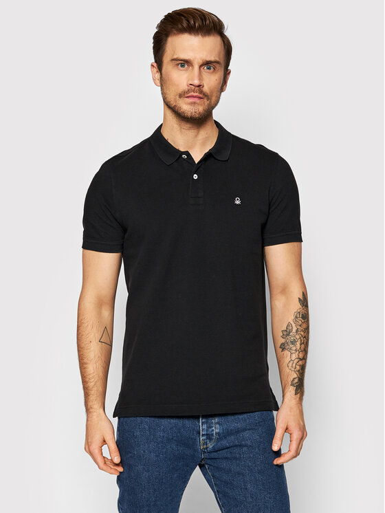 United Colors Of Benetton Tricou polo 3089J3179 Negru Regular Fit