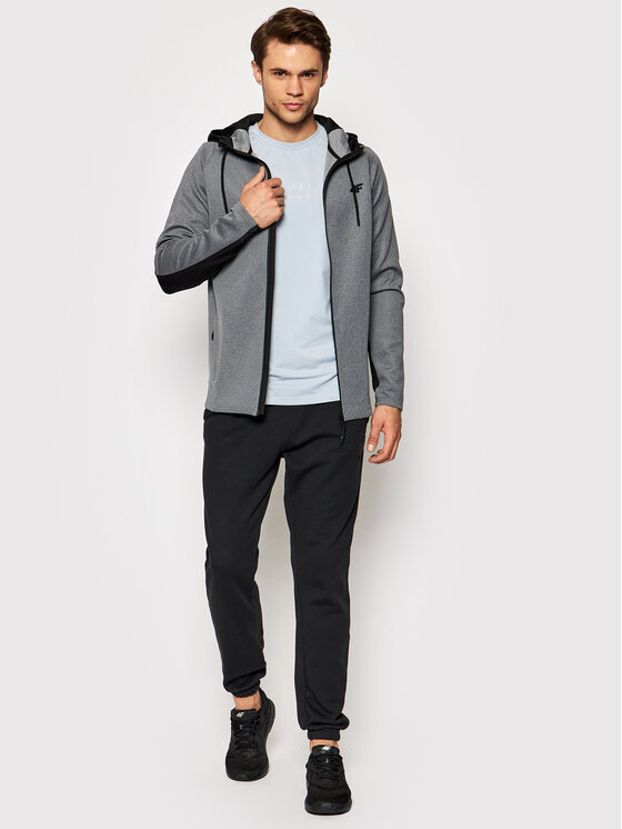 4F 4F Funkční mikina H4Z21-BLMF010 Šedá Regular Fit