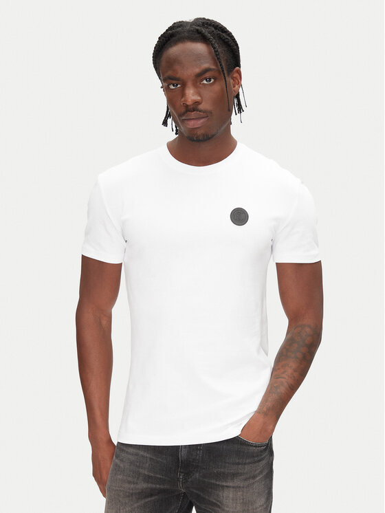 Just Cavalli Just Cavalli T-Shirt 78OAHT12 Bílá Slim Fit