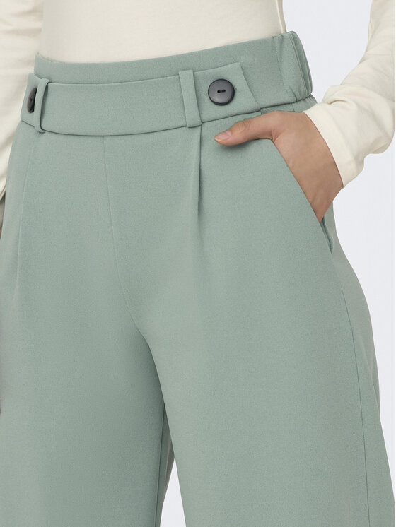 JDY JDY Bavlnené nohavice Geggo 15208430 Zelená Wide Leg