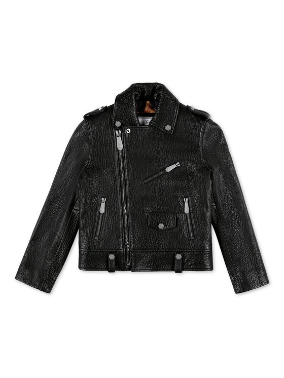 PHILIPP PLEIN PHILIPP PLEIN Chiodo di pelle 4609 Nero Basic Fit