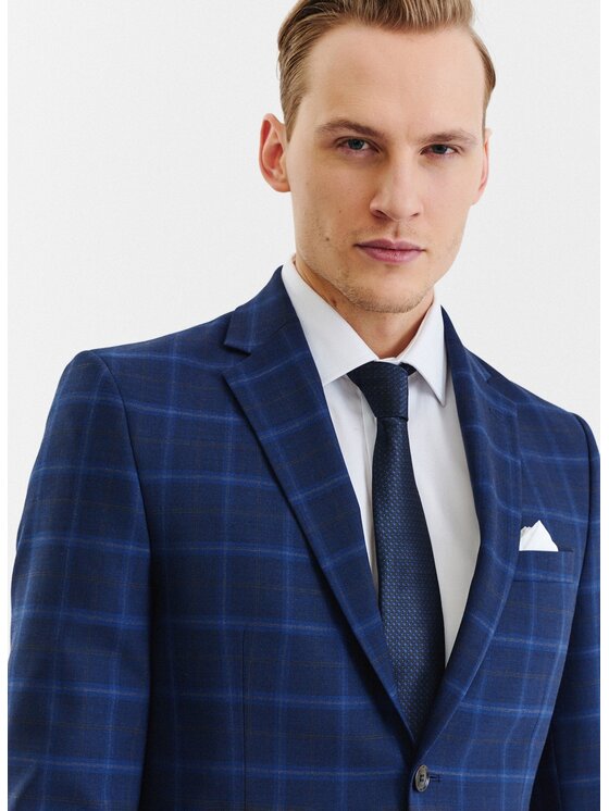 Pako Lorente Pako Lorente Marynarka P23SP-3G-019 Granatowy Slim Fit