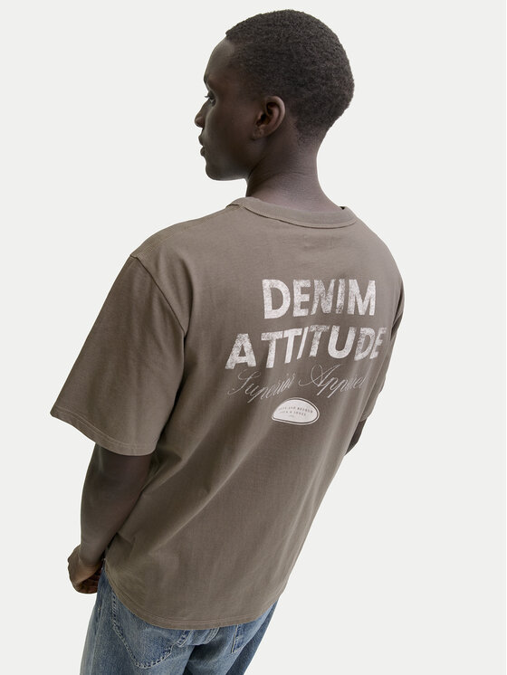 Jack & Jones Jack & Jones T-Shirt Edover 12288005 Braun Regular Fit