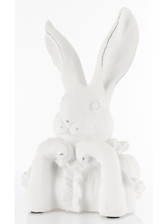 MIAhome MIAhome Figurka popiersie królika 35x22x14,5 cm TORACE biały Biały
