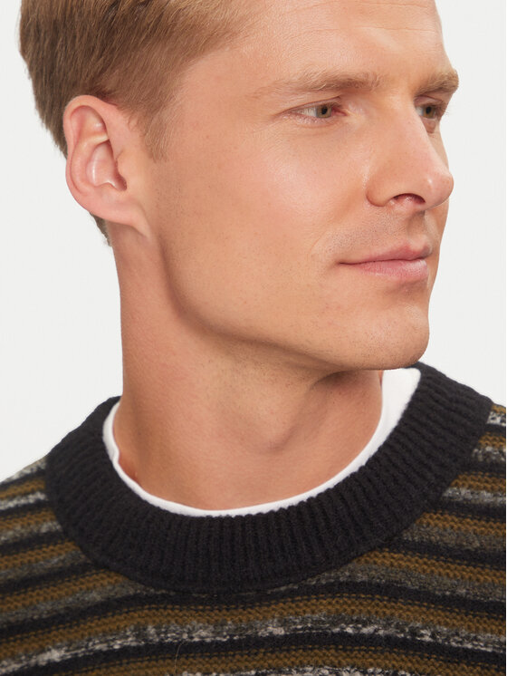 BOSS Boss Sweter 50523580 Czarny Regular Fit