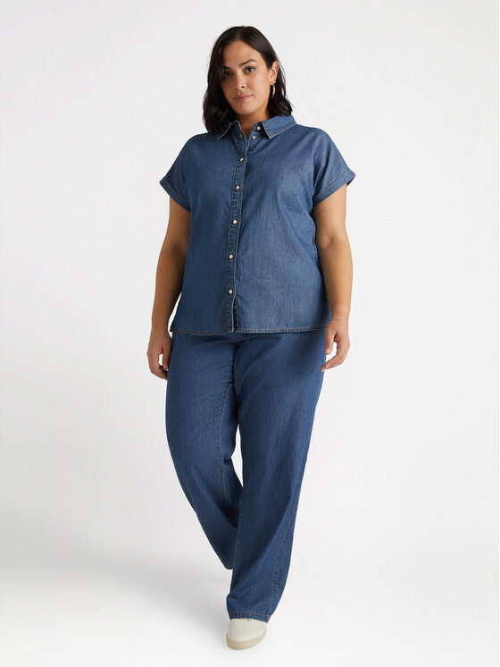 Fiorella Rubino Fiorella Rubino Camicia 5470T001279N024 Blu Boxy Fit