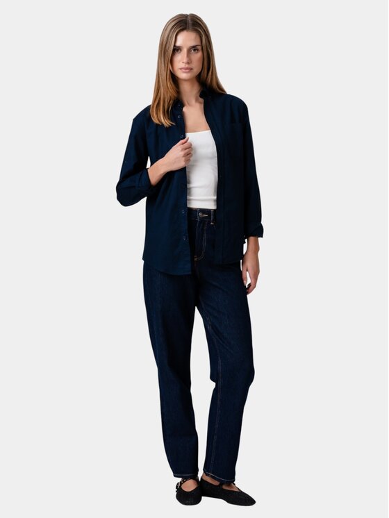 TeeShoppen TeeShoppen Koszula 'Basic Collection' Granatowy Regular Fit