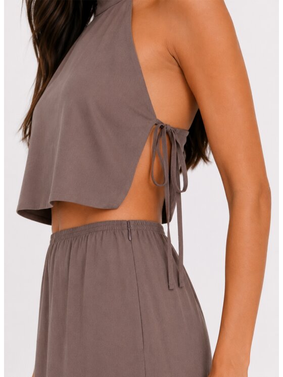 Agatha Studio Agatha Studio Komplet top i spódnica A26LS-KA-K48 Brązowy Classic Fit