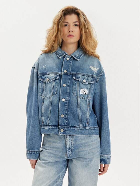 Calvin Klein Jeans Calvin Klein Jeans Jeansjacke J20J222787 Blau Boxy Fit