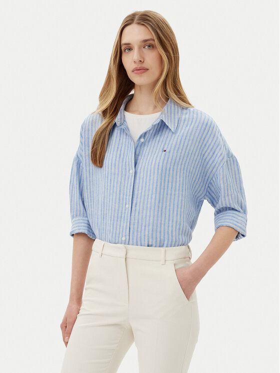 Tommy Hilfiger Tommy Hilfiger Ing WW0WW46169 Kék Loose Fit