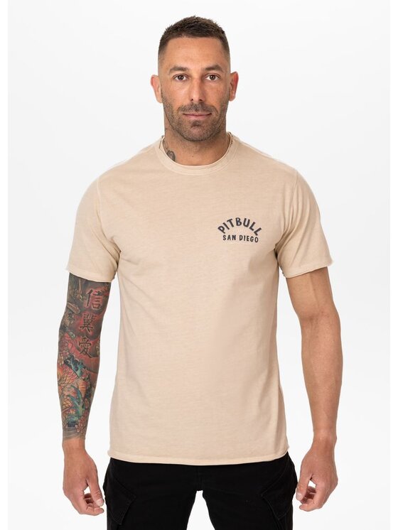 PITBULL PITBULL T-Shirt PACIFIC Beżowy Regular Fit