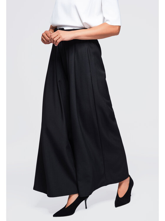 Ombre Ombre Spodnie materiałowe OW-PA-E0021 Czarny Relaxed Fit