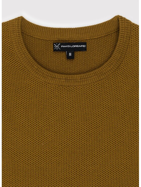 Pako Lorente Pako Lorente Sweter P23WF-2X-013 Khaki Classic Fit