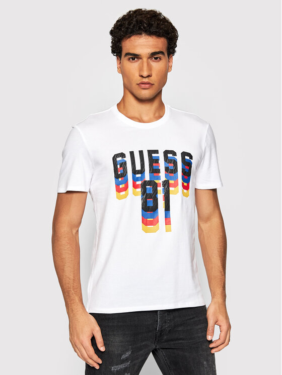 Guess originals oversized 2024 multicolor logo tee