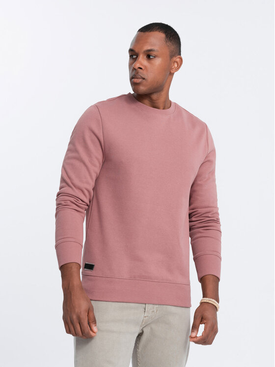 Ombre Ombre Mikina OM-SSBN-0159 Růžová Regular Fit
