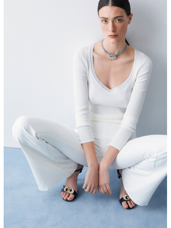 Liu Jo Liu Jo Maglione WA6074MS55N10701 Bianco Regular Fit