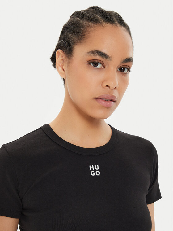HUGO Hugo T-shirt Delanor 50512000 Crna Slim Fit