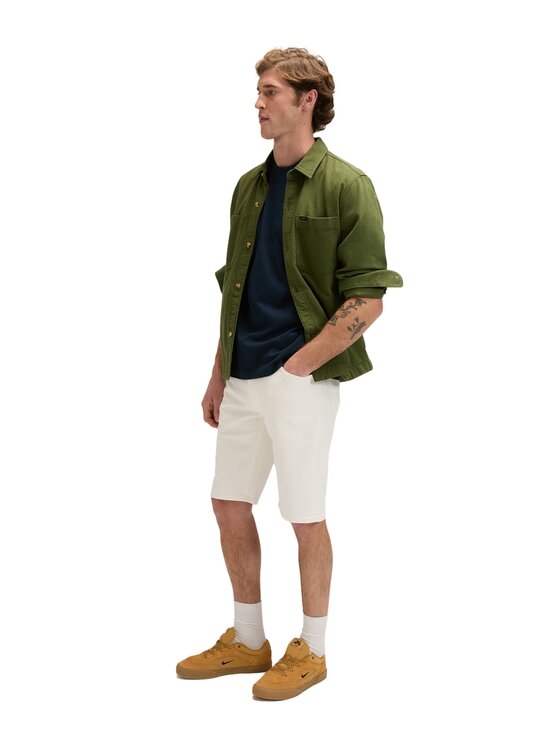 Lee Lee Szorty jeansowe 5 Pocket Short Biały Regular Fit