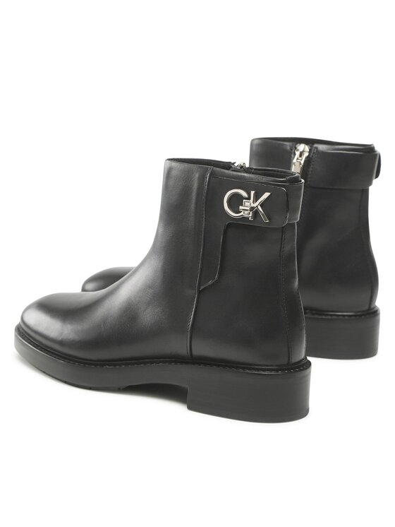 Calvin Klein Calvin Klein Μποτάκια Rubber Sole Ankle Boot HW0HW01258 Μαύρο