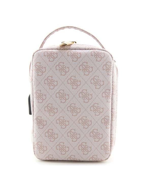 Guess Guess Etui na telefon 4G Printed Stripes Różowy