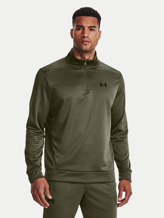 Under Armour Majica Dugih Rukava Armor Fleece 1373358 Zelena Regular Fit