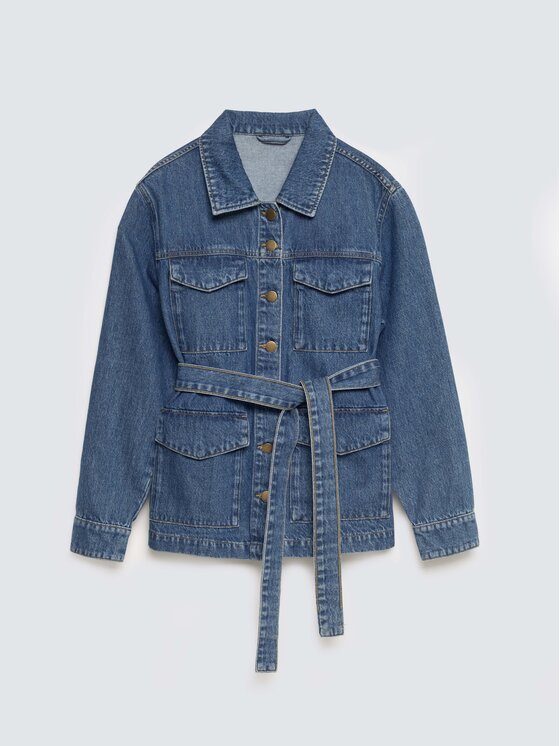 BIG STAR BIG STAR Kurtka jeansowa CHELSEY Niebieski Basic Fit